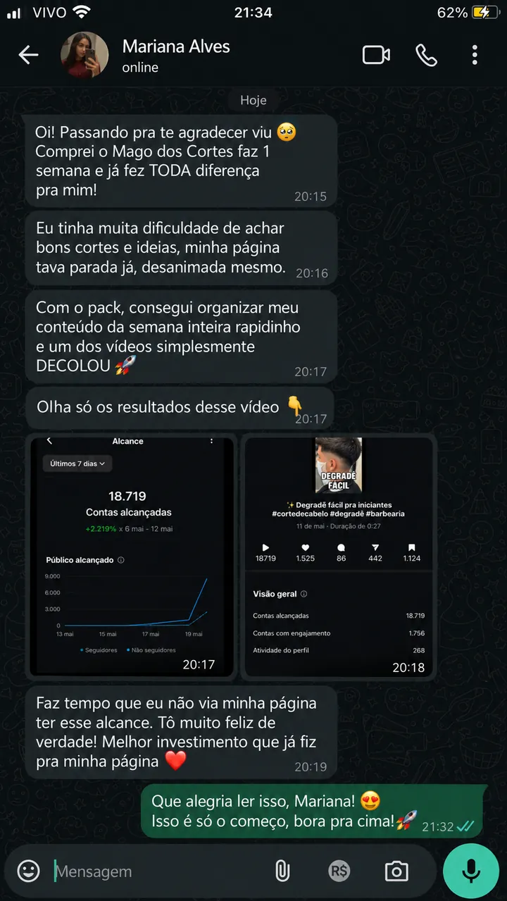 Feedback enviado por cliente do Portal do Mago