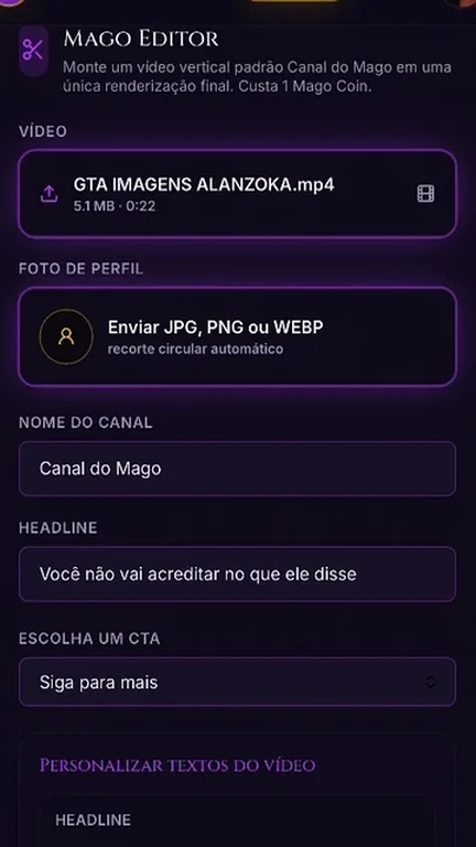 Editor IA do Portal do Mago